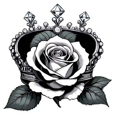 Diamond Rose Crown Made Of Money