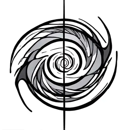 Nordic Spiral With A Vertical Line Across It