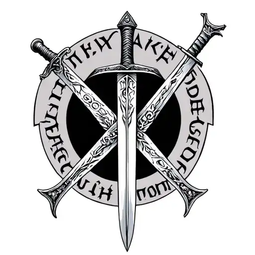 Sword And Latin Phrase