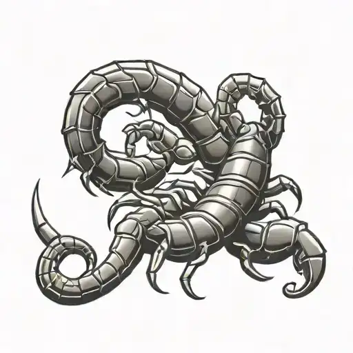 A Scorpion Made With The Letters R C A