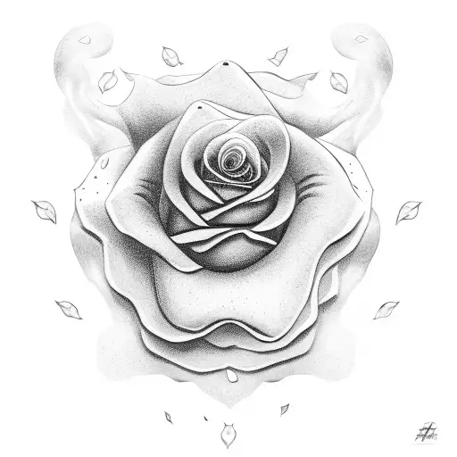 Ghost Face Surrounded By Rose Petals