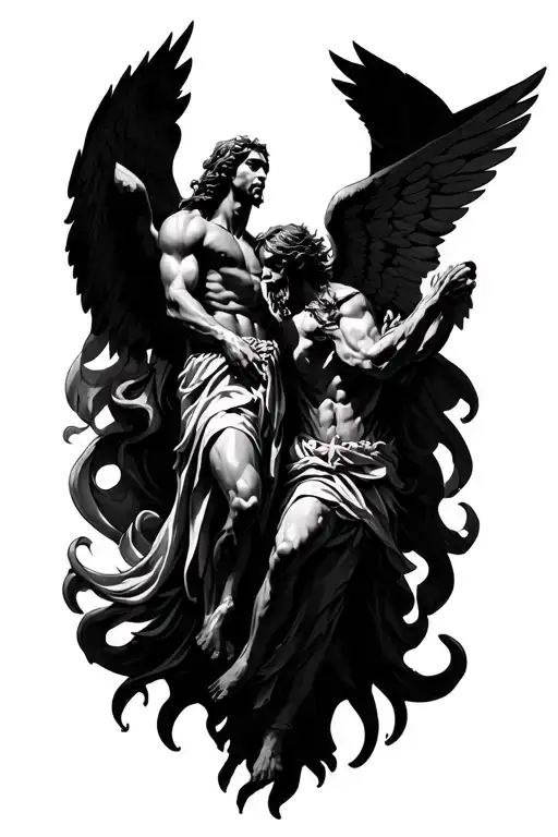 Archangels Defeating Satan