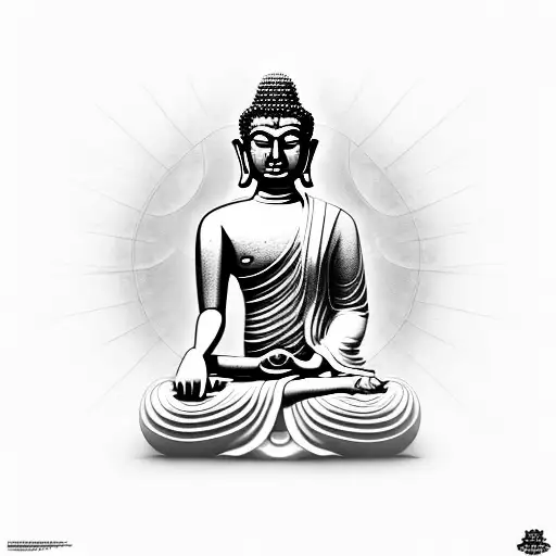 Buddha Con Venda En Los Ojos