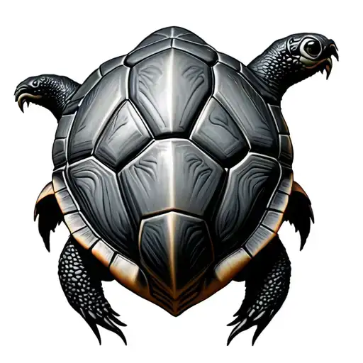 3D Turtle Shell Only Layered Ripping Outof The Shoulder