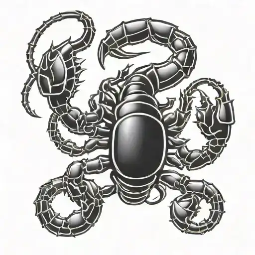 An Outline Of A Scorpion Showing The Letters R C A