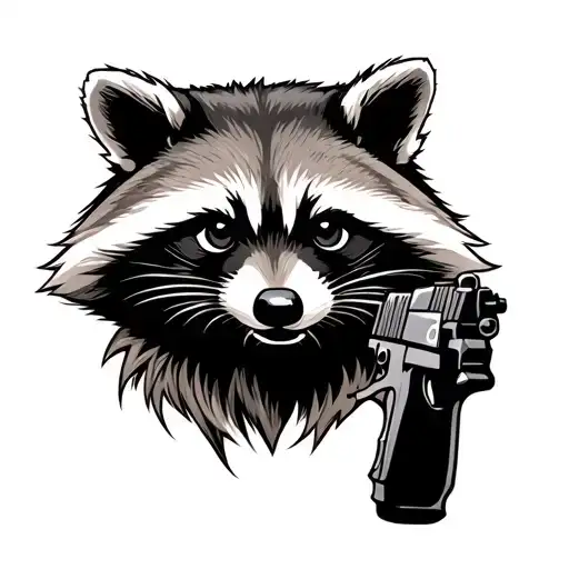 Raccoon With Gun Morphing