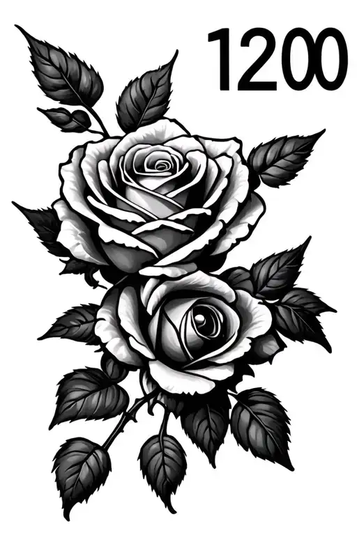 Numbers 120 And A Rose