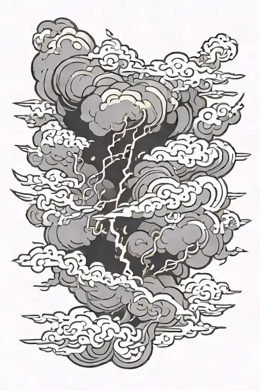 Lightning And Smoke Akatsuki Cloud Patterns