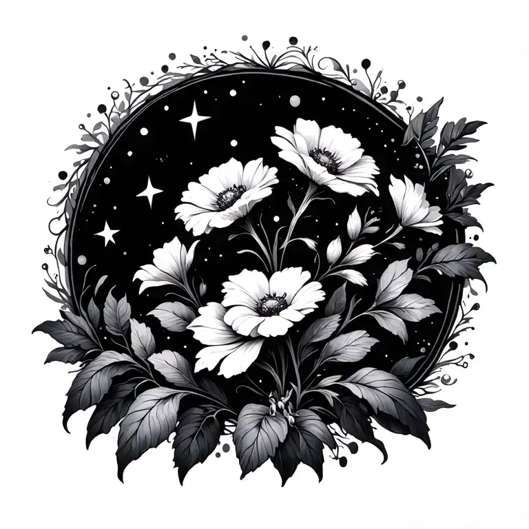 I Want A Piece For On My Spine Tattoo With Flowers And Stars But I Want It Subtle And Cute And Thin