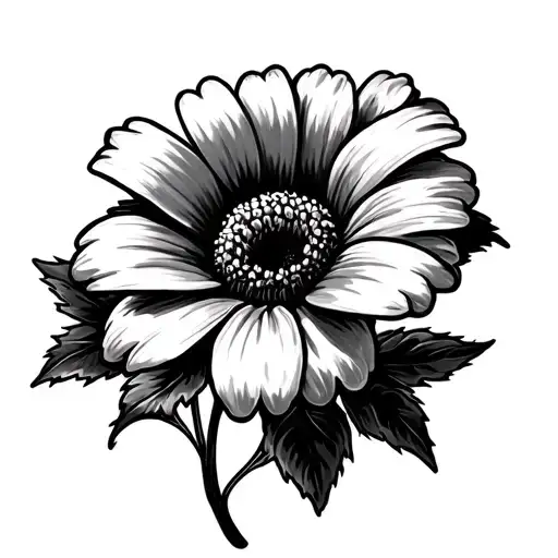 Daisy Flower With A Morning Glory Flower