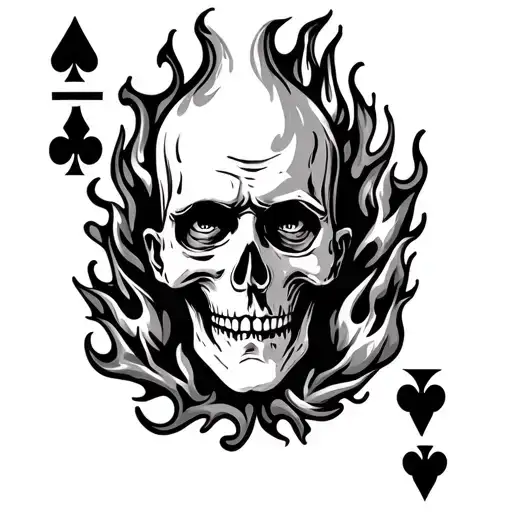 Simple Jack Card On Fire