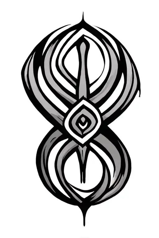 Fine Line Unalome Symbol