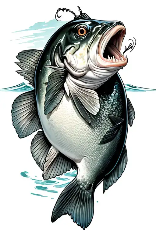 Largemouth Bass Eating A Bassjig