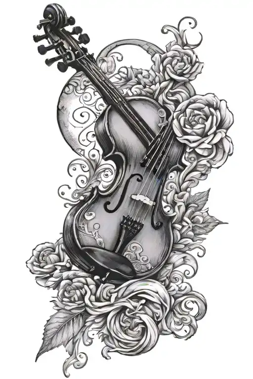 Violin And Moon