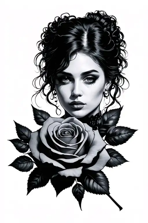 Damon Women With Rose