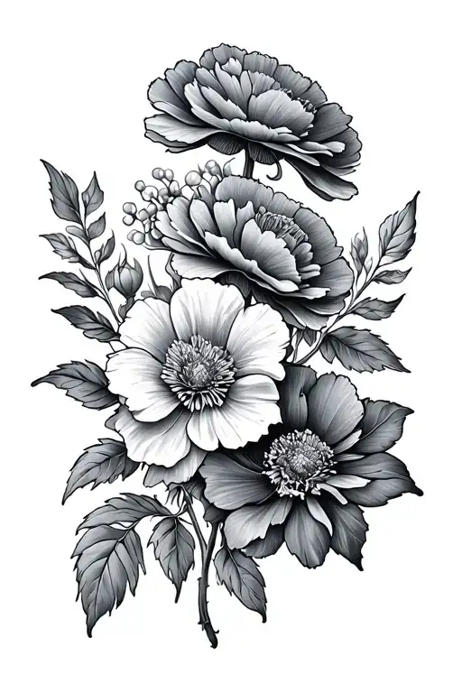 Floral With Carnations