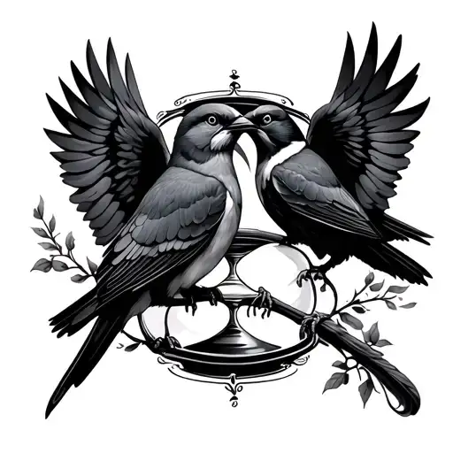 Birds Hourglass Wrapped