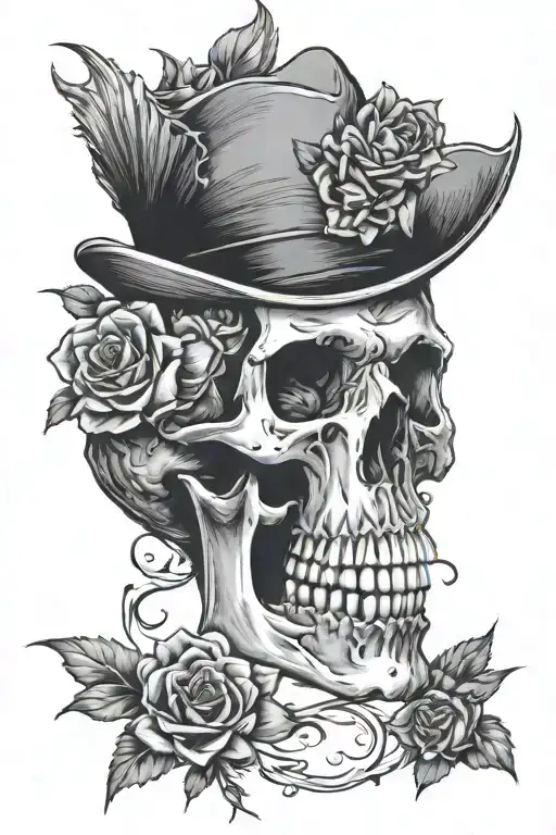 Gothic Style Skull No Roses