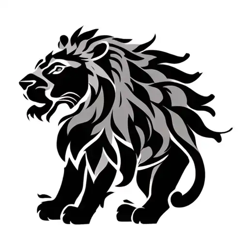 Moroccan Royal Symbol With A Lion