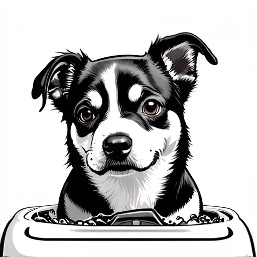 A Dog Coming Out Of A Vaccune Cleaner