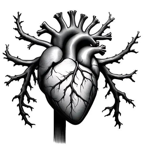 Anatomical Heart Realistically With Scar