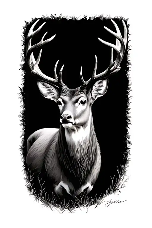 Whitetail Deer Silhouet