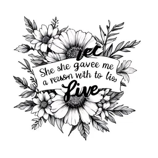 June Birth Flowers With This Saying She Gave Me A Reason To Live