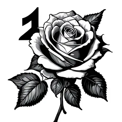 Numbers 120 And A Rose