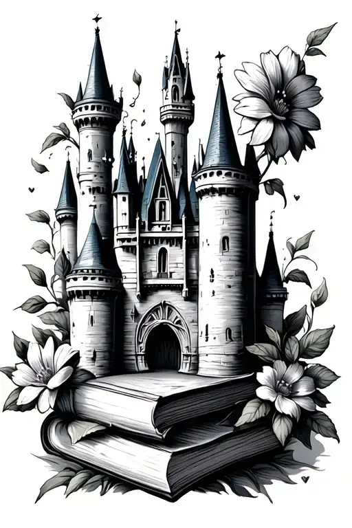 Flowers Books Disney Castle
