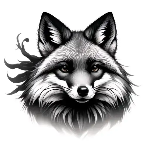 Japanese Fox Portrait Realistic