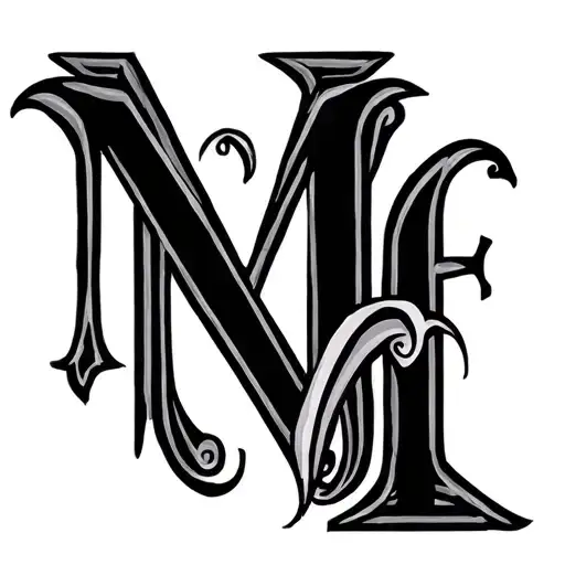 Family Symbol With Initials M E M