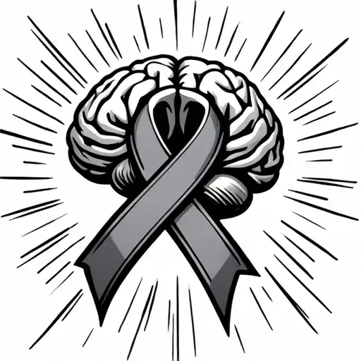Brain Cancer Ribbon For An Engineer