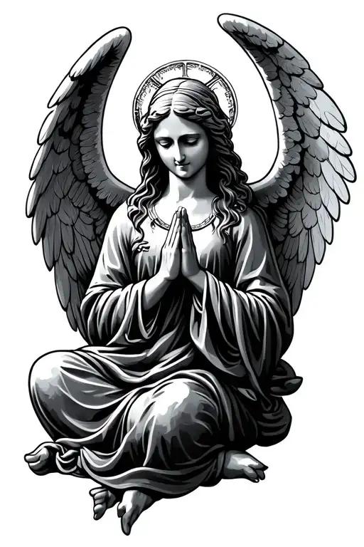 Money Angel Praying