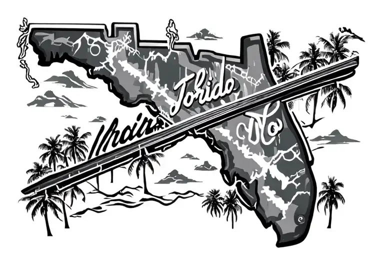 Wall Art With Florida Main Interstates