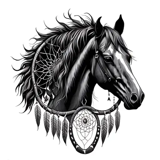 Dreamcatcher Horses Horseshoe Spirit Spiritual