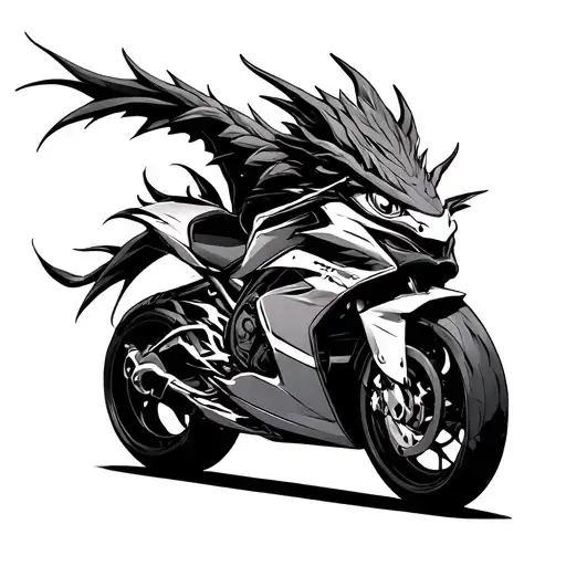 Anime Style Dragon Honda Motos Version