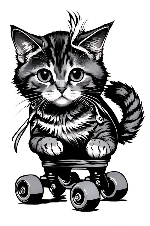 Roller Skate Cat