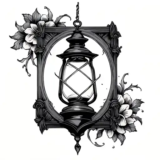 Gothic Lantern Shining Light