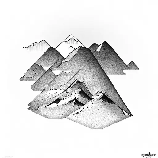 A Camera Shutter Blended With A Mountain Landscape