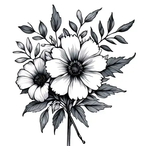 November And June Birth Flower Bouquet