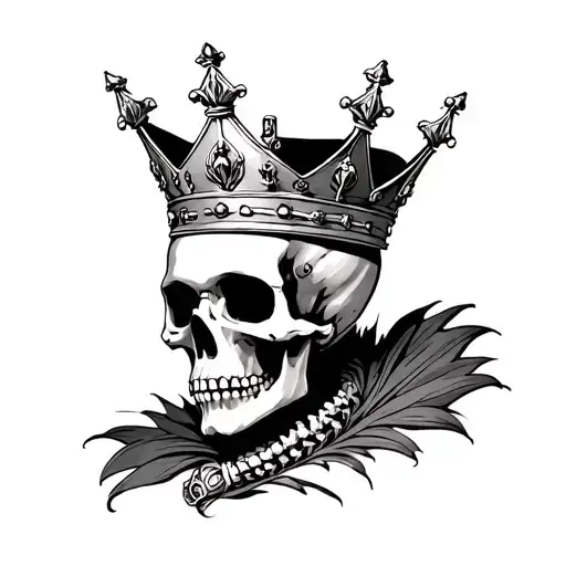 Skeleton Wearing A Queens Crown