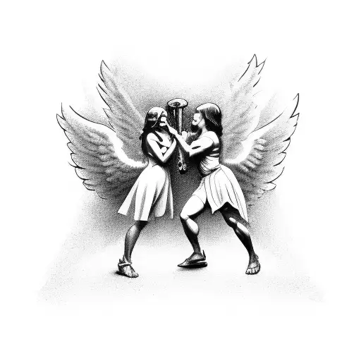 Angel Vs Devil Fight