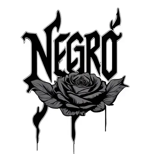 The Word Negro Down The Shin Starting At The Knee