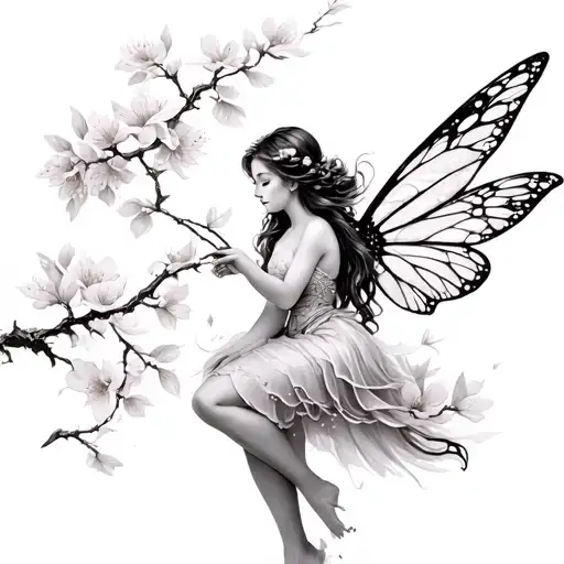 Cherry Blossom Fairy Playing