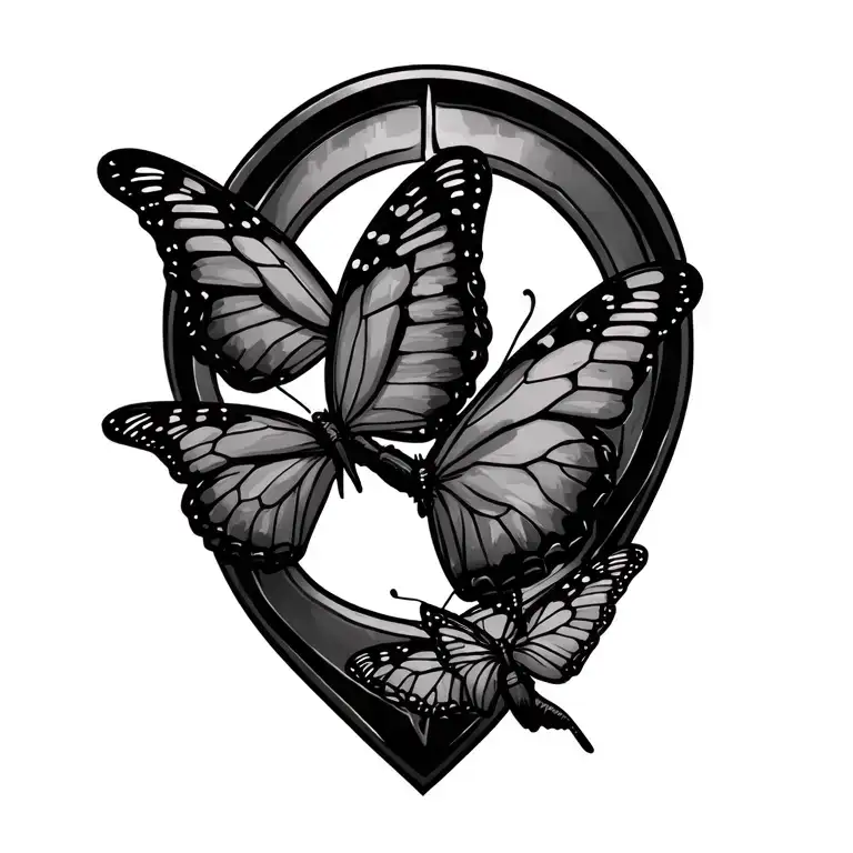 Starwars Butterflys Surrounding The Empire Symbol