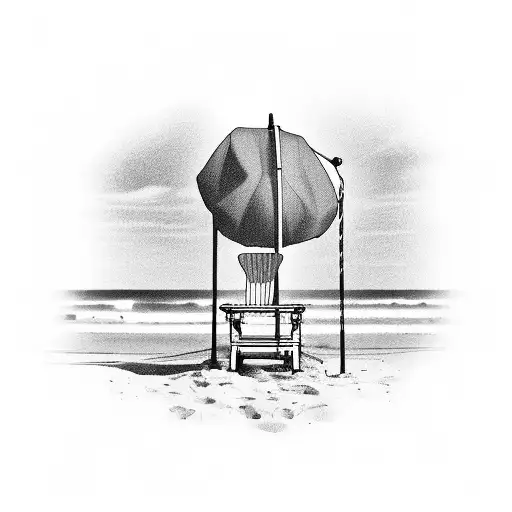 Lifeguard Chair On The Beach
