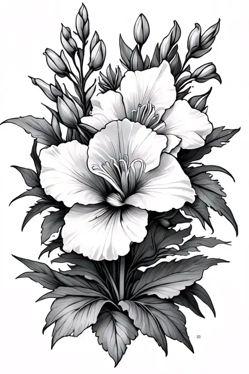 Hawthorne And Gladiolus Flower