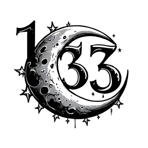 The Number 133 In The Moon Made