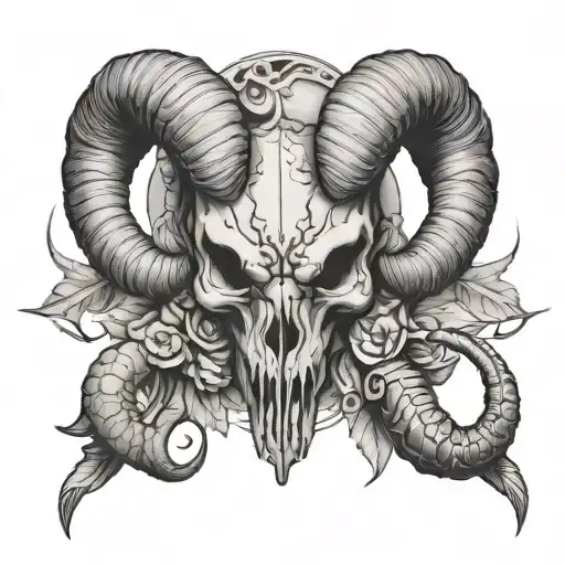 Ram Skull And Scorpion