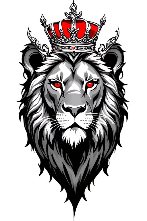 Red Crown Lion Red Eyes